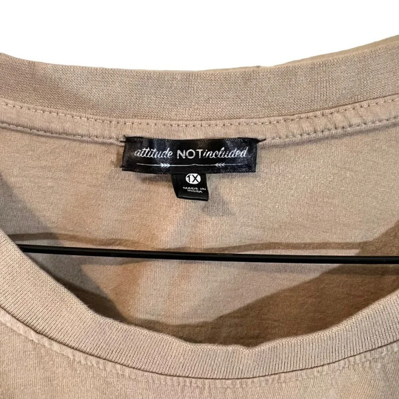 Attitude Not Included Sun T Shirt 1X Desert Graphic Print Stars Cactus Boho Top - Picture 8 of 8